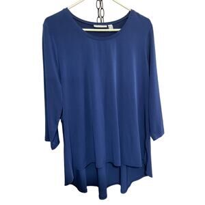 NEW Susan Graver Tunic Royal Blue Size Large